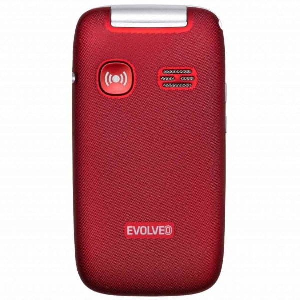 EVOLVEO EasyPhone FS, vyklápěcí mobilní telefon 2.8'' pro seniory s nabíjecím stojánkem (červená barv