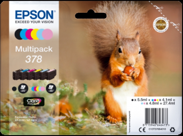 Náplň Epson 378, C13T37884010 6pack blistr 
