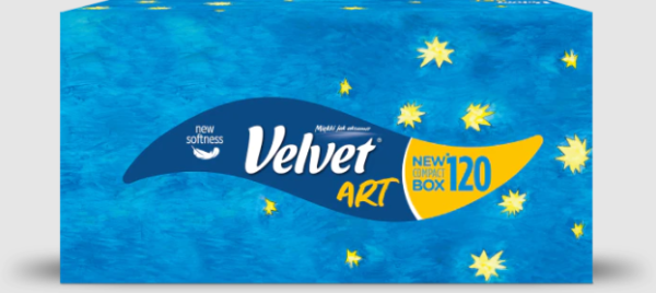 VELVET Kosmetické ubrousky Art 3-vrstvé, 120 ks