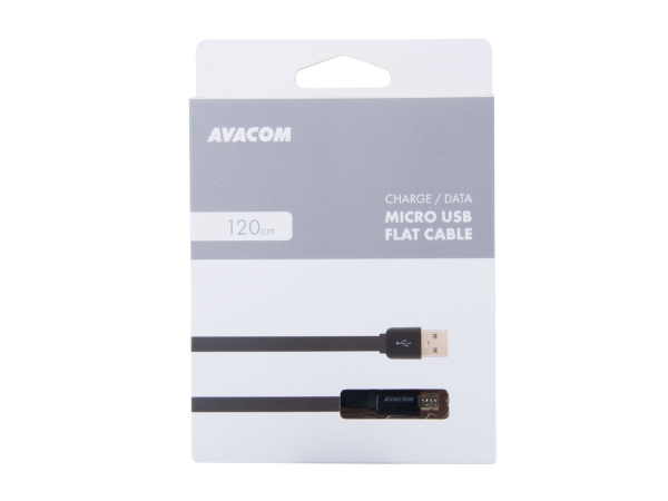 Avacom USB kabel (2.0), USB A samec - microUSB samec, 1.2m, černý