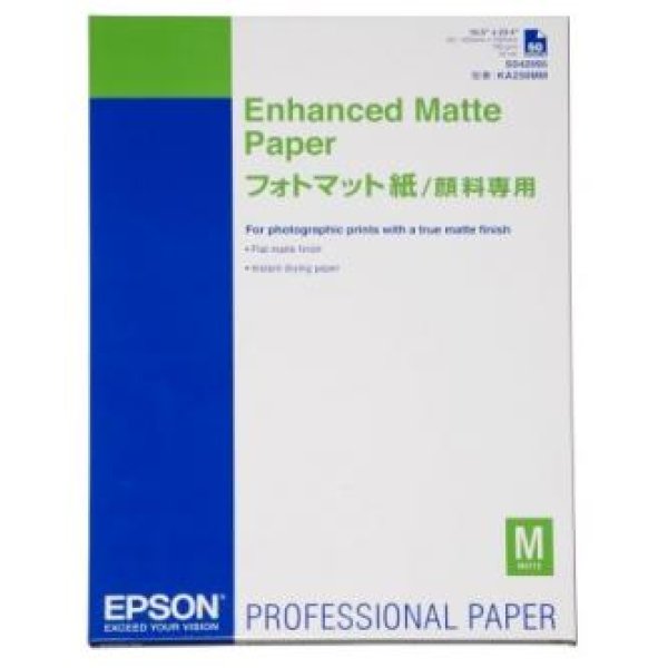 Epson Enhanced Matte Paper, bílá, 50, ks C13S042095, pro inkoustové tiskárny, A2, A2, 192 g/m2