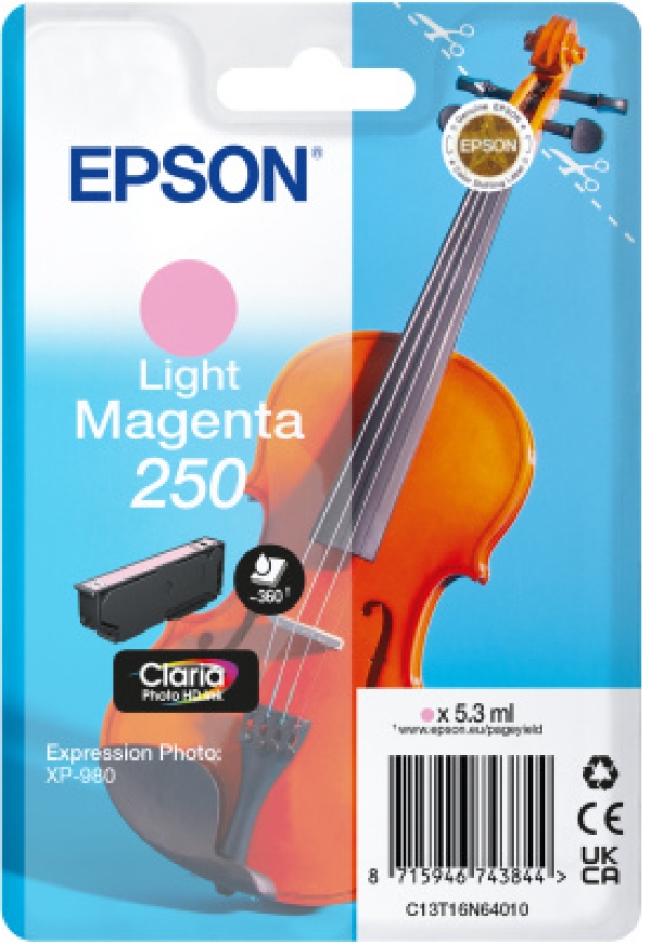 Epson 250 - 5.3 ml - svetlá fialová - originální - blistr - inkoustová cartridge - pro P/N: C11CL95402