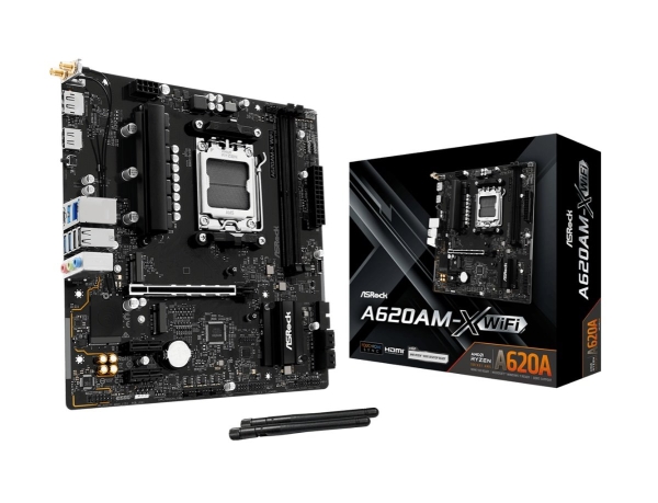 ASRock MB Sc AM5 A620AM-X WIFI, AMD A620A, 2xDDR5, 1xHDMI, 1xDP, WIFI