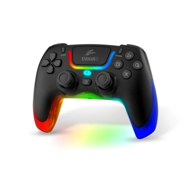 EVOLVEO Ptero2, bezdrátový & drátový gamepad pro PC, PS3/4/5, iOS, Android, Switch, černý