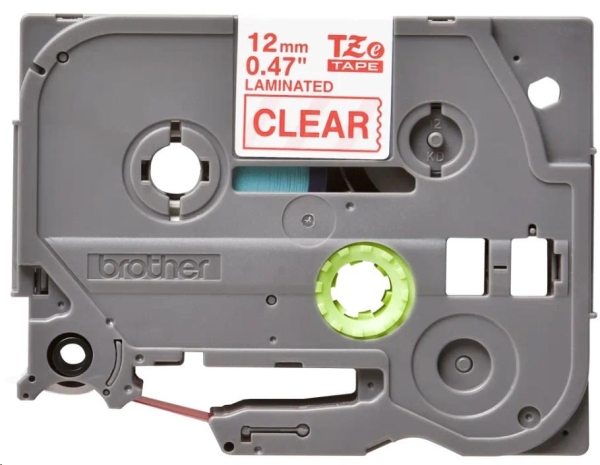 Brother TZe-132 - Červená na průsvitné - Role (1,2 cm x 8 m) 1 kazeta/y lamino páska - pro Brother PT-D210, D600, H110, P750, P950; P-Touch Cube PT-P300; P-Touch Cube Pro PT-P910