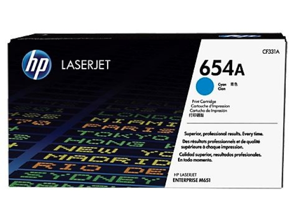 Toner HP č.654A, CF331A Azurová