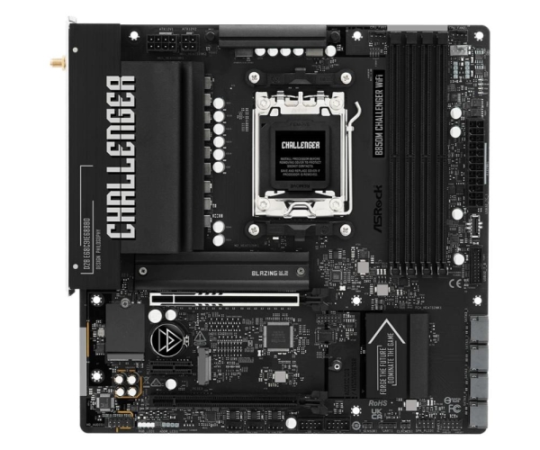 ASROCK B850M CHALLENGER WIFI (AM5, amd B850, 4xDDR5 8000+, PCIE 5.0, HDMI, 4xSATA3 +2xM.2, USB3.2 G2, GLAN 2,5G, mATX)