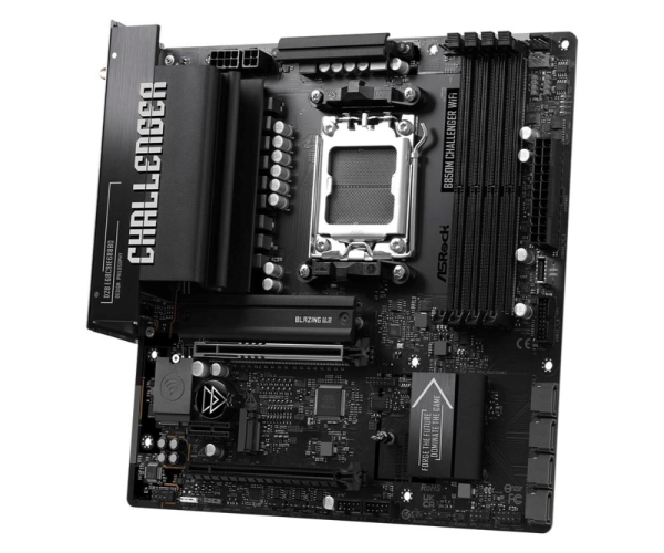 ASROCK B850M CHALLENGER WIFI (AM5, amd B850, 4xDDR5 8000+, PCIE 5.0, HDMI, 4xSATA3 +2xM.2, USB3.2 G2, GLAN 2,5G, mATX)