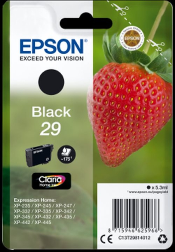 Náplň Epson 29, C13T29814012 černá blistr 