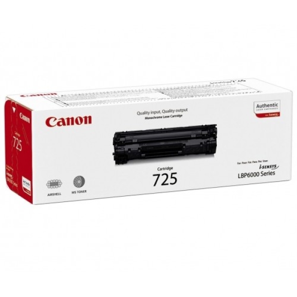 Canon CRG 725BK (3484B002), černý originální toner do tiskárny Canon
