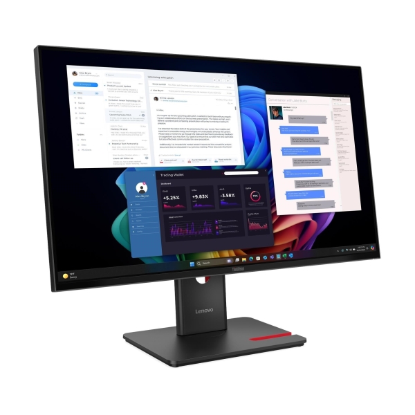LENOVO LCD T27UD-40 - 27",IPS,16:9,3840x2160,60Hz,350cd/m2,1500:1,4ms(GtG),HDMI,DP,USB Hub,USB-C,RJ45,Pivot