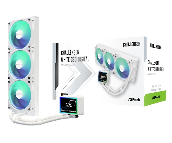 ASROCK CHALLENGER WHITE 360 DIGITAL komplet vodního chlazení CPU intel/AMD (CL360 DIGITAL WHITE)