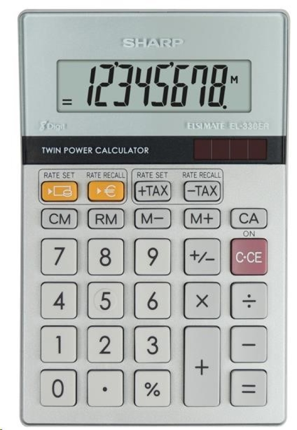 SHARP kalkulačka - EL330ERB - stříbrná