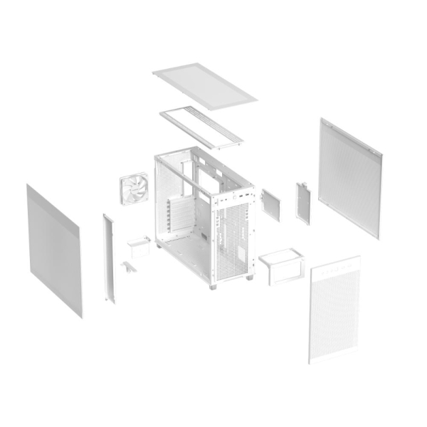 ASUS case PRIME AP303 MESH WHITE, ATX, 1x120mm, bílá
