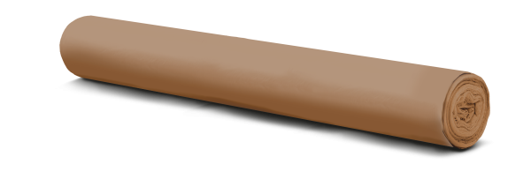 Pytle kompostovatelné, 700×1000 mm, 22 mi, hnědé, 10 ks
