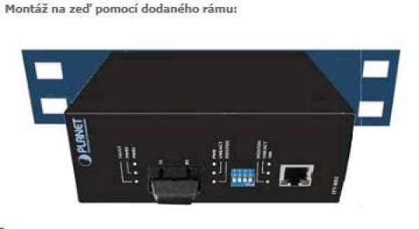 Planet switch ISW-801T, 8x 10/100, DIN,IP30, rozšířený teplotní rozsah -40~75 st.C