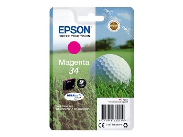 Náplň Epson 34, C13T34634020 purpurová blistr