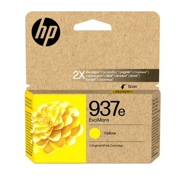 HP 937e EvoMore - 20 ml - žlutá - originální - inkoustová cartridge - pro Officejet Pro 9110b, 9120, 9120b, 9120e, 9130b, 9130e, 9720, 9720E, 9730, 9730e