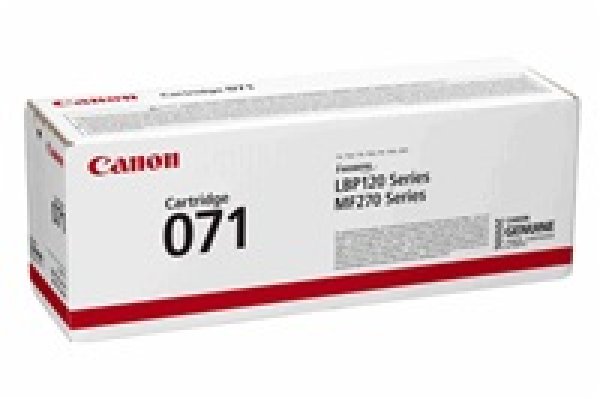 BAZAR - Canon TONER CRG 071BK černý pro MF275dw, MF272dw, LBP122dw (1 200 str.) - Poškozený obal (Komplet)