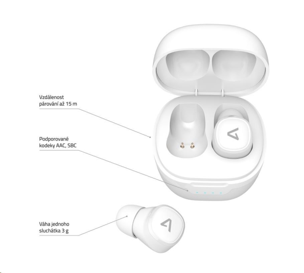 LAMAX Dots2 White, wireless charging
