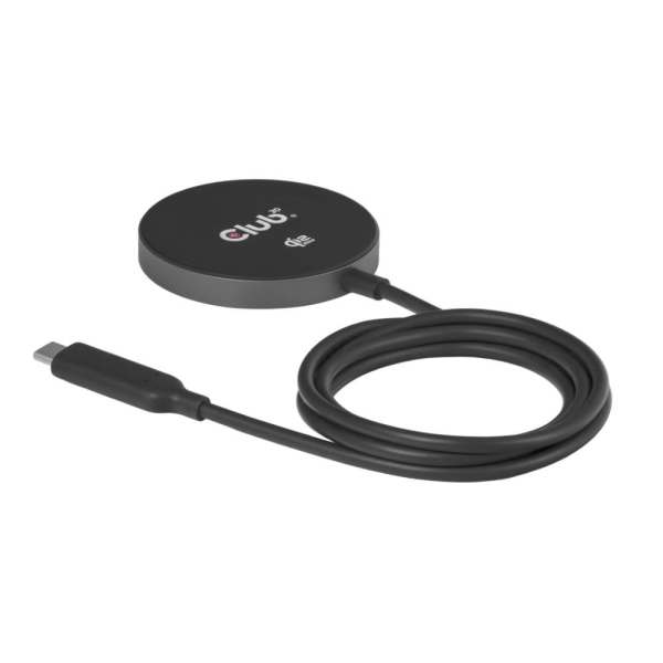 Club3D Bezdrátová nabíječka, 1x Qi2 25W, MagSafe, Qi certifikováno, černá