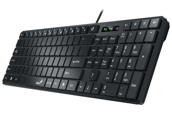 GENIUS klávesnice Slimstar K500 education spepá bez pismen USB black (černá)