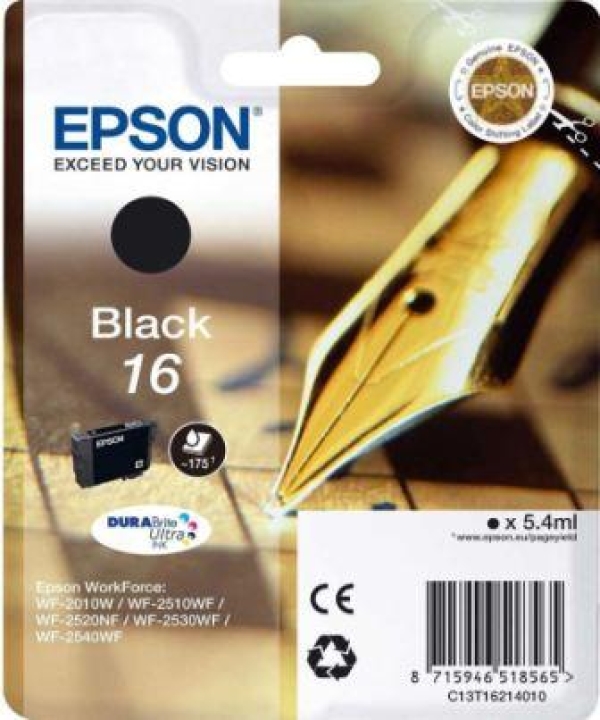 Náplň Epson 16, C13T16214012 černá 