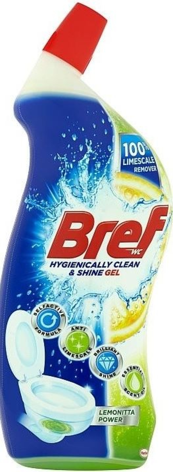 BREF WC čistič gel 700 ml, lemon