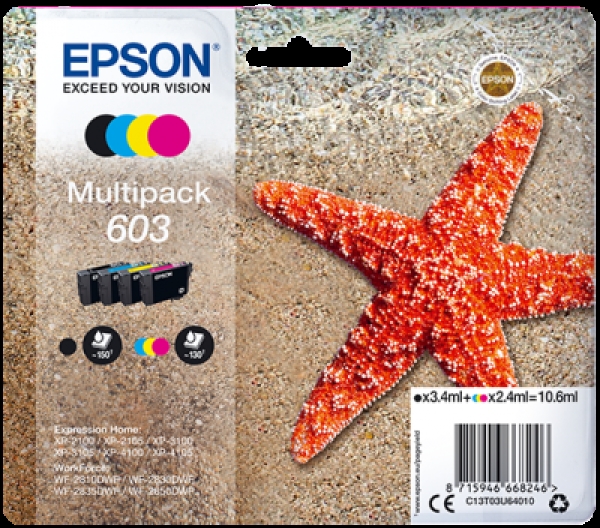 Náplň Epson 603, C13T03U64010 CMYK multipack