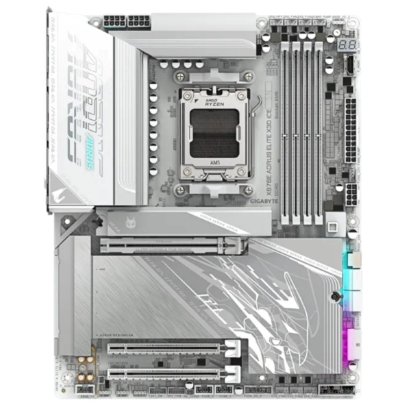 GIGABYTE MB Sc AM5 X870E A PRO X ICE, AMD X870E, 4xDDR5, 2x USB-C, 2xHDMI, ATX