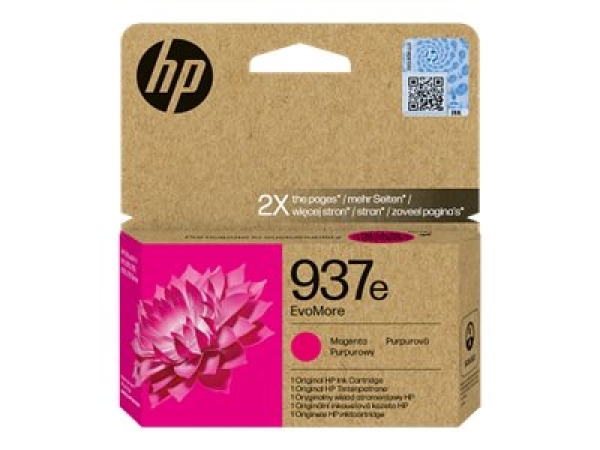 HP 937e EvoMore - 20 ml - purpurová - originální - Officejet - inkoustová cartridge - pro Officejet Pro 9110b, 9120, 9120b, 9120e, 9130b, 9130e, 9720, 9720E, 9730, 9730e