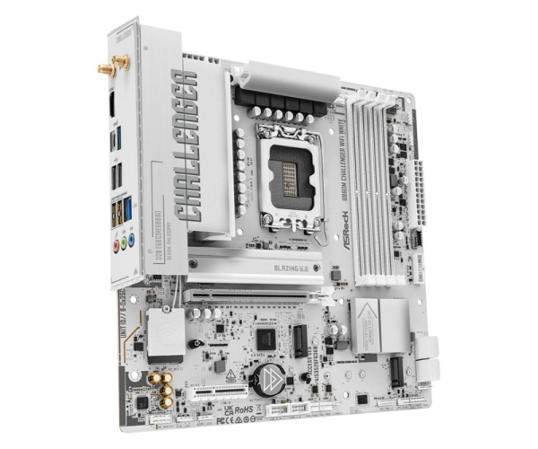 ASRock MB Sc LGA1851 B860M Challenger WiFi WHITE, Intel B860, 4xDDR5,1xHDMI, WiFi, mATX