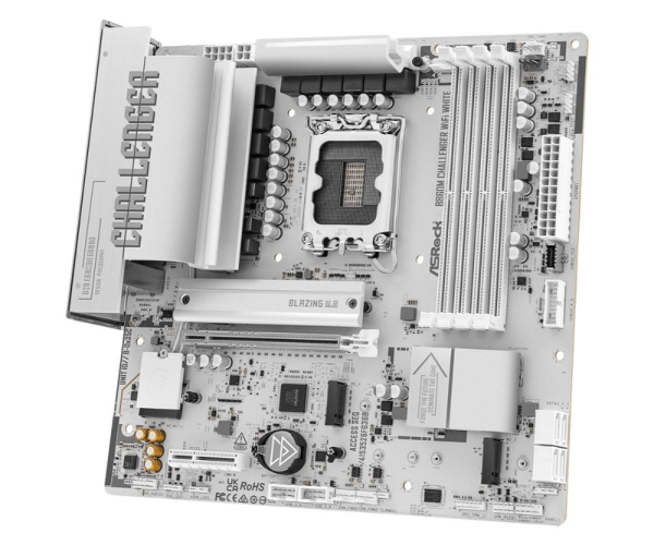 ASRock MB Sc LGA1851 B860M Challenger WiFi WHITE, Intel B860, 4xDDR5,1xHDMI, WiFi, mATX