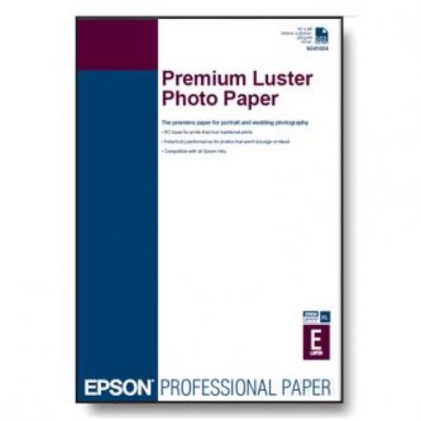 Epson Premium Luster Photo Paper - Třpytivý - A2 (420 x 594 mm) 25 listy fotografický papír - pro SureColor P5000, SC-P7500, P900, P9500, T2100, T3100, T3400, T3405, T5100, T5400, T5405