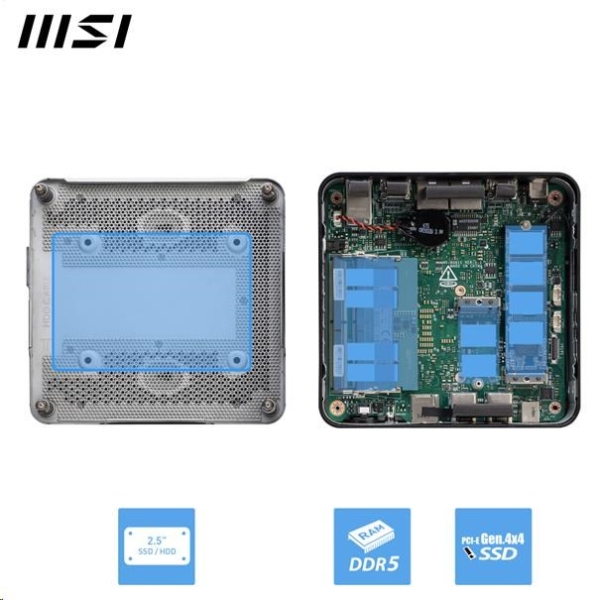 MSI PC Cubi NUC 1MG-419BEU, Core 5 120U, 16GB, N/A, N/A, No OS, Black