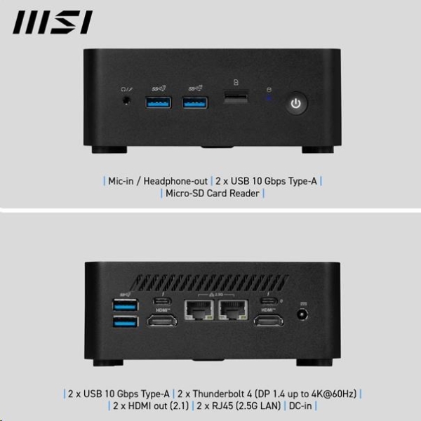 MSI PC Cubi NUC 1MG-419BEU, Core 5 120U, 16GB, N/A, N/A, No OS, Black