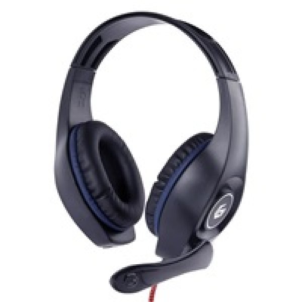 GEMBIRD sluchátka s mikrofonem GHS-05-B, gaming, černo-modrá, 1x 4-pólový 3,5mm jack