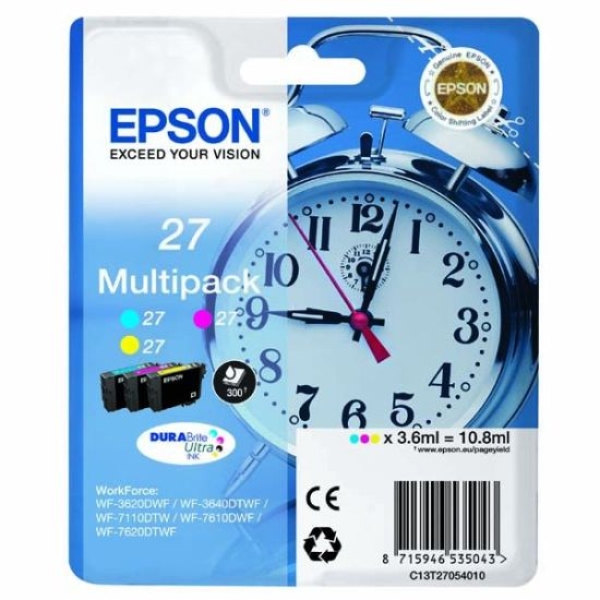 Náplň EPSON C13T27054012, C13T27054022, 27 barevná (3x3,6ml)