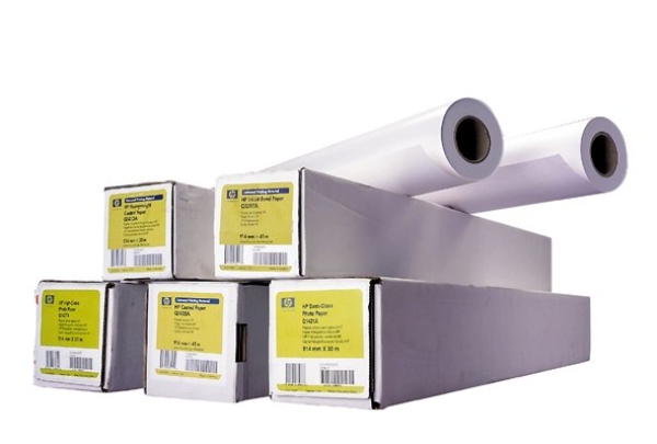 HP - Dřevěné vlákno - matný - s povrchovou úpravou - 6,6 mil - Role A1 (61,0 cm x 30,5 m) - 130 g/m2 - 35 libry - 1 role papír - pro DesignJet 45XX, T1100, T1120, T120, T1200, T1300, T1500, T2300, T520, T920, Z2600, Z5200