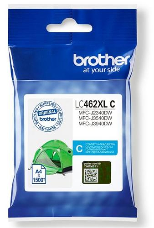 Náplň Brother LC-462XLC azurová (1 500 stran)