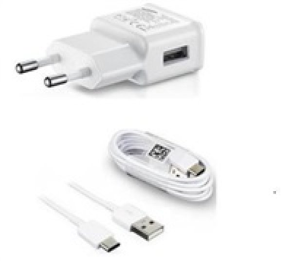 Samsung síťová nabíječka EP-TA200EWE + EP-DG970BWE, USB-C, 15W, bílá - bulk
