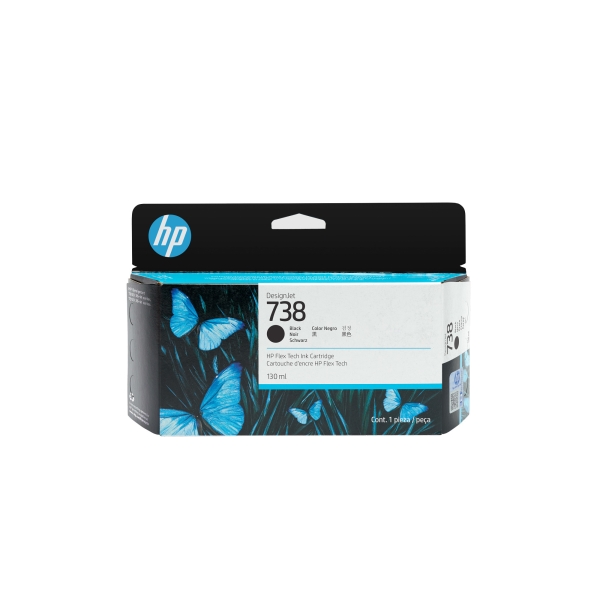 HP 738 130-ml Black DesignJet Ink Cartridge