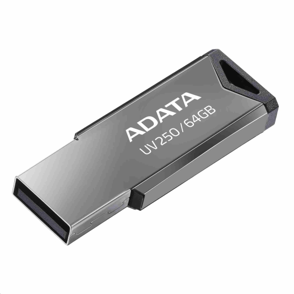 ADATA Flash Disk 64GB UV250, USB 2.0 Dash Drive, stříbrná