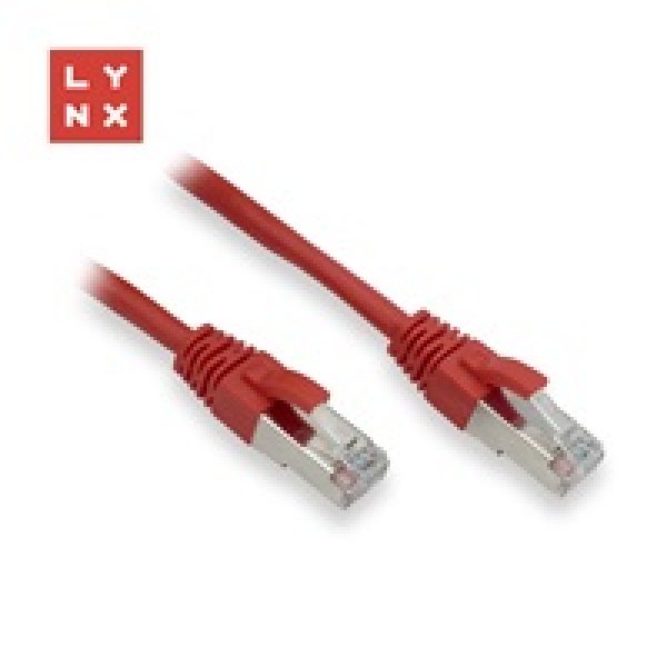 LYNX FTP patch kabel Cat5e PVC, CCA, 2m, červený