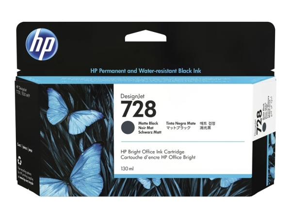 Náplň HP č.728, 3WX25A (130ml) matná černá 