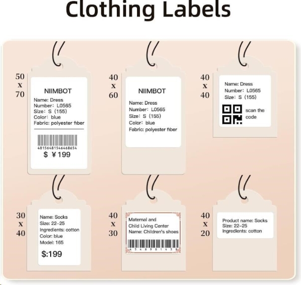 Niimbot štítky R 50x70mm 110ks White pro B21