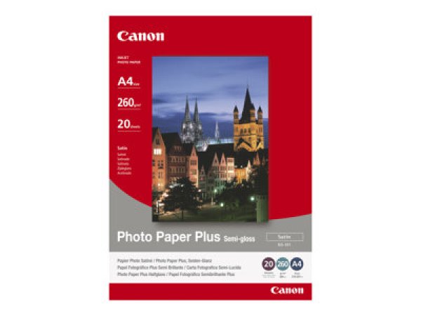 Canon Photo Paper Plus SG-201 - Pololesklý saténový - 260 mikronů - 100 x 150 mm - 260 g/m2 - 5 listy fotografický papír - pro PIXMA iP3680, iP4820, iP4850, MG8250, MP198, MP228, MP245, MP252, MP258, MP476, TS7450