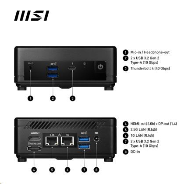 MSI PC Cubi 5 1M-482BEU, Core 5 120U, 16GB, N/A, N/A, No OS, Black