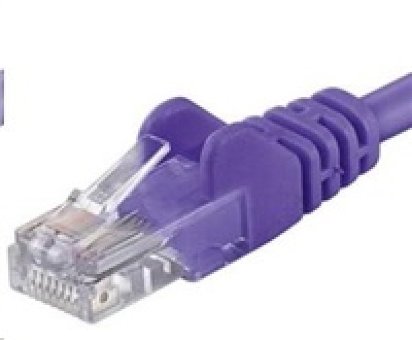 PREMIUMCORD Patch kabel UTP RJ45-RJ45 CAT5e 10m fialová