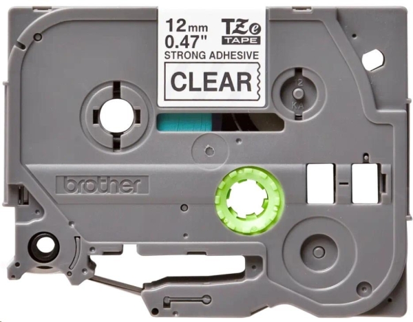 TZE-S131, průsvitná / černá, 12mm